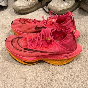Nike Alphafly ZoomX Women's Athletic Shoes - Pink and Yellow